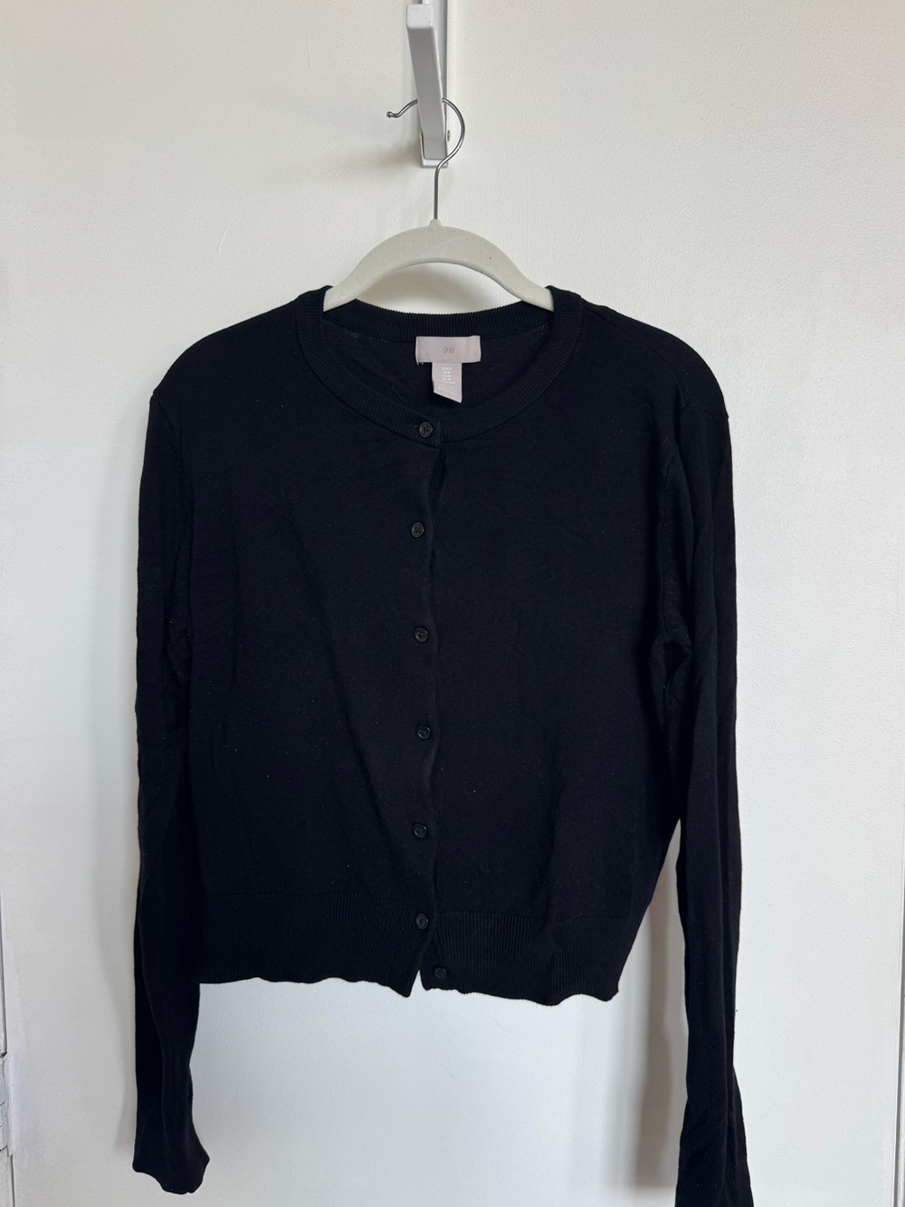 Classic Black Women's Button-Up Cardigan Sweater
